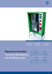 Baustromverteiler Current distributors for building sites