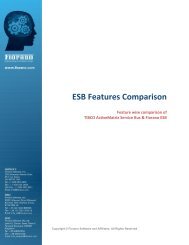 Technical Comparison - Fiorano SOA Platform Â® Vs Tibco ...