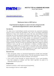 Mini/master thesis or HIWI job on Experimental investigations on ...