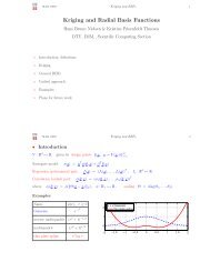 Kriging and Radial Basis Functions