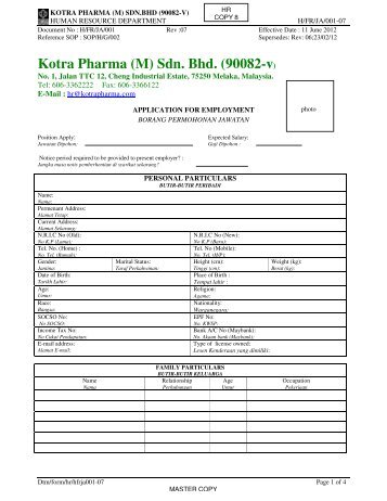 Kotra Pharma (M) Sdn. Bhd. (90082-v)