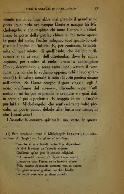 Michelangelo e Dante : e altri brevi saggi : Michelangelo poeta, La ...