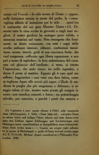 Michelangelo e Dante : e altri brevi saggi : Michelangelo poeta, La ...