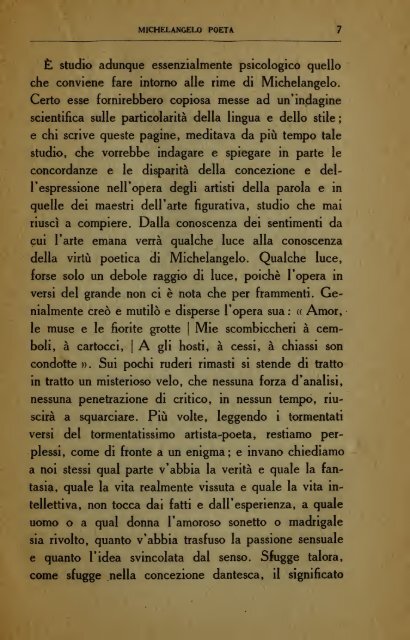 Michelangelo e Dante : e altri brevi saggi : Michelangelo poeta, La ...