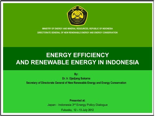 energy efficiency and renewable energy in indonesia