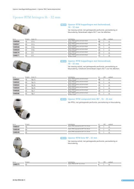 Uponor RTM fittingtechnologie - Nathan Import/Export