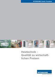 Heiztechnik – Qualität zu wirtschaft- lichen Preisen - Interdomo GmbH