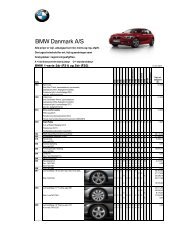 Prisliste ekstraudstyr BMW 1-serie femdÃ¸rs (pdf) - BMW Danmark