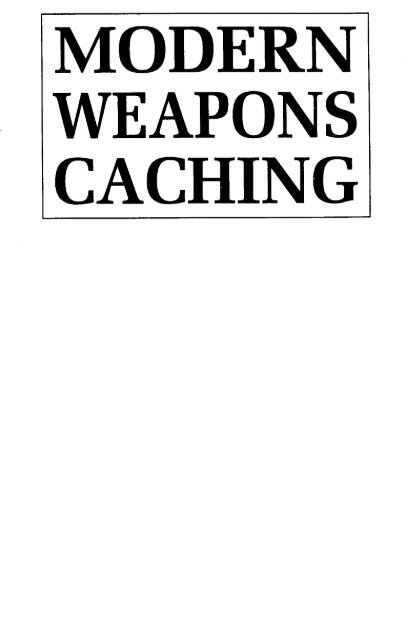 Weapons Caching - Armageddon Online