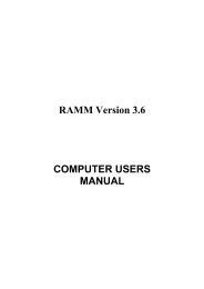 RAMM Version 3.6 Reference (Yellow Manual) - CJN Technologies