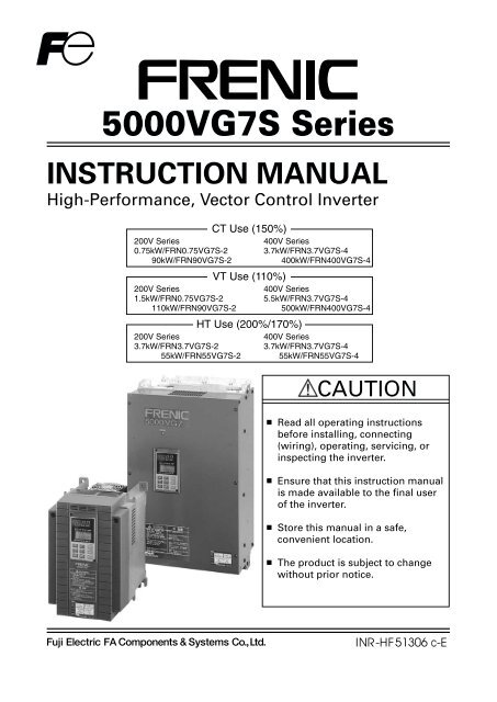 5000vg7s Series Instruction Manual