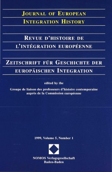 Journal of European Integration History - Revue - Centre d'études et ...