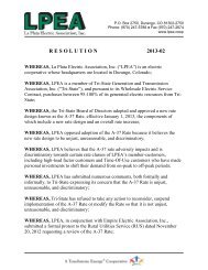 Board Resolution - La Plata Electric Association, Inc.