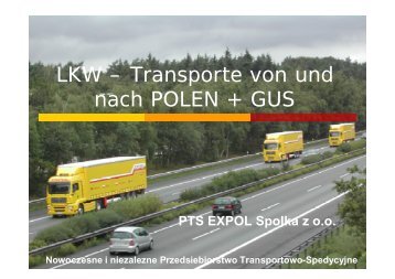 LKW – Transporte von und nach POLEN + GUS - EXPOL ...