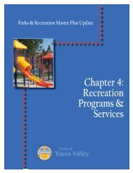 Chapter 4: Recreation Programs & Services - Town of Yucca Valley