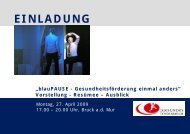 blauPAUSE - GesundheitsfÃ¶rderung einmal anders - 