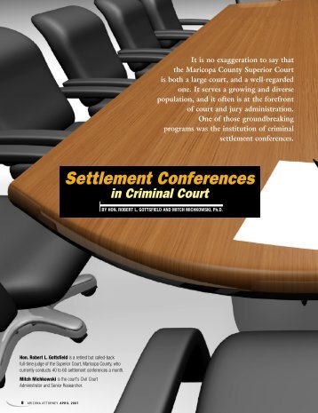 Settlement Conferences in Criminal Court - Lawyers