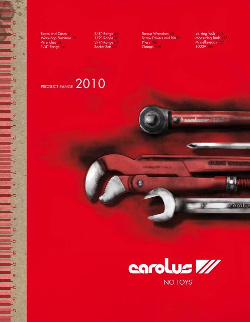 PRODUCT RANGE 2010 CAROLUS PRODUCT RANGE