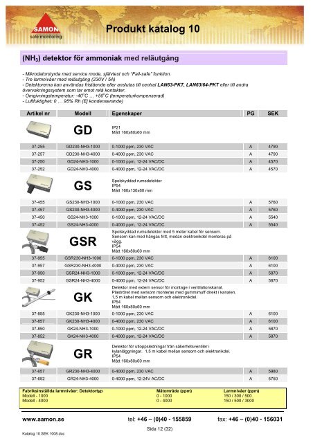 Produkt katalog 10 - Samon AB