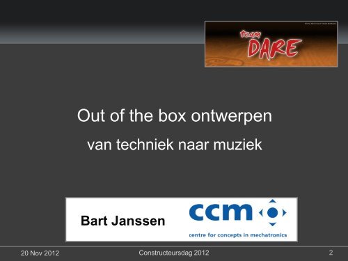 Presentatie Bart Janssen - Engineers Online