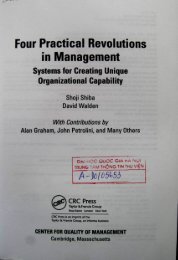 Four Practical Revolutions in Management