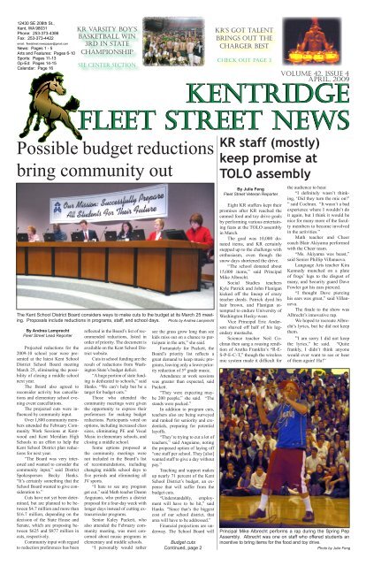 Kentridge Fleet Street News Kent School District