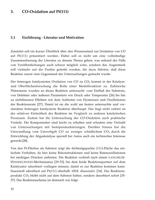 3. Co-Oxidation auf Pt(111)