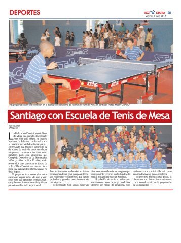 Santiago con Escuela de Tenis de Mesa - Voz Diaria