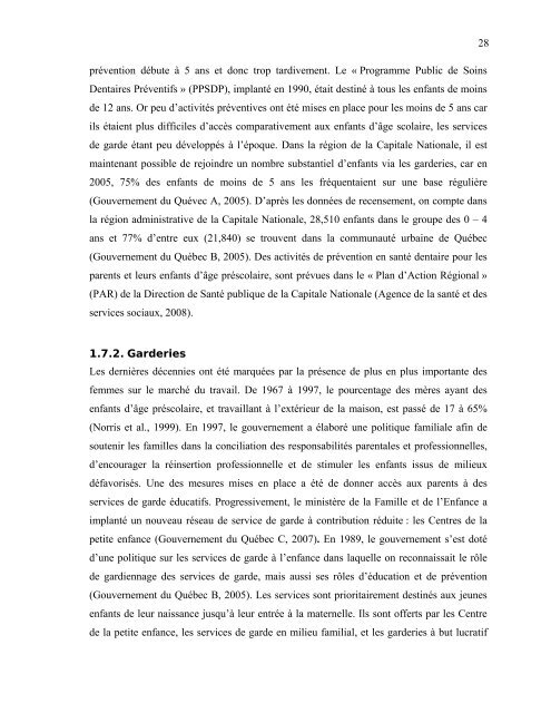 Lire le mÃ©moire - FacultÃ© de mÃ©decine dentaire de l'UniversitÃ© Laval