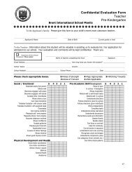 Confidential Evaluation Form Teacher Pre-Kindergarten - Brent ...