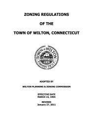 ZONING REGULATIONS OF THE TOWN OF WILTON, CONNECTICUT