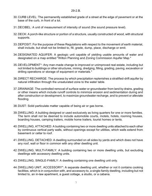 ZONING REGULATIONS OF THE TOWN OF WILTON, CONNECTICUT