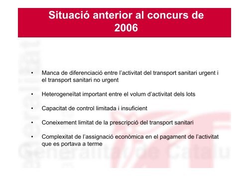 Transport sanitari no urgent (TSNU) - Generalitat de Catalunya