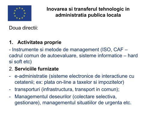 inovarea in administratia publica locala si centrala prin prisma ...
