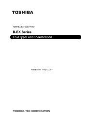 TrueTypeFont Specification - TOSHIBA TEC store