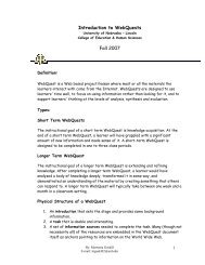 WebQuest Assignment - the College of Education and Human ...