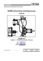 DESMI self-priming centrifugal pump TYPE SA DESMI A/S