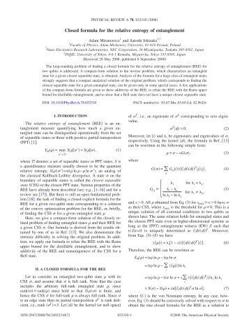 Closed formula for the relative entropy of entanglement - APS Link ...