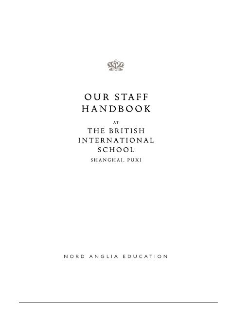 Staff Guidebook - British International School Shanghai