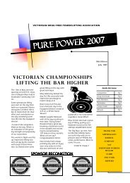 newsletter july 07 - Drug Free Powerlifting Australia Pty Ltd