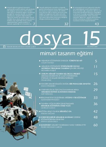 Dosya 15: mimari tasarım eğitimi - Mimarlar Odası Ankara Şubesi
