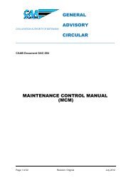 maintenance control manual - Civil Aviation Authority of Botswana