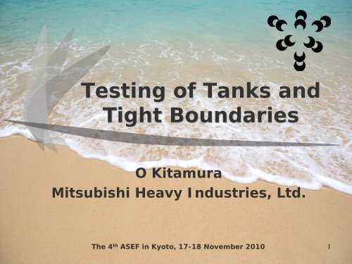Testing tanks and tight boundaries