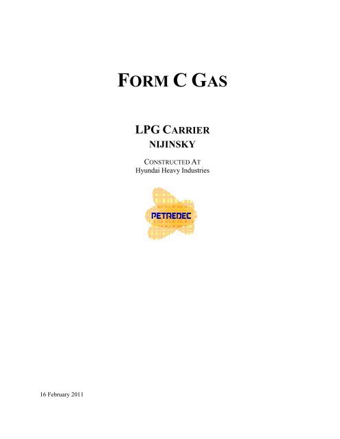 FORM C GAS - Petredec