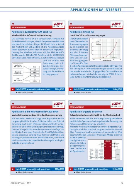 APPLICATION GUIDE - Elektronik Industrie