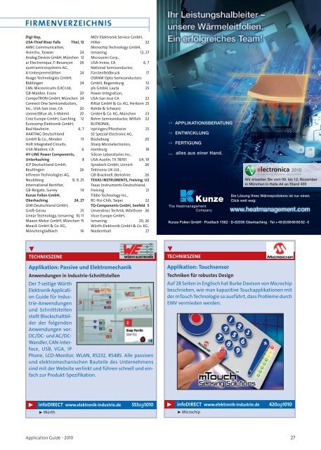 APPLICATION GUIDE - Elektronik Industrie