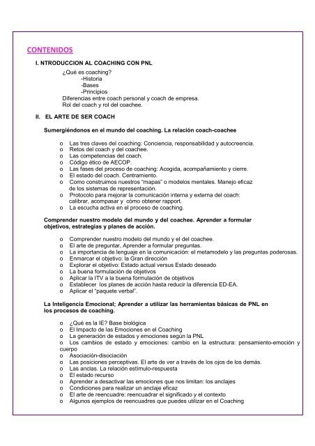 X Promoción del Programa Superior de Coaching Organizacional ...