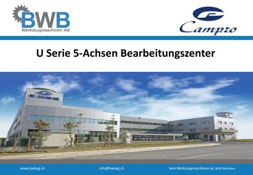 Campro U350-500 Deutsch (PDF) - BWB Werkzeugmaschinen AG
