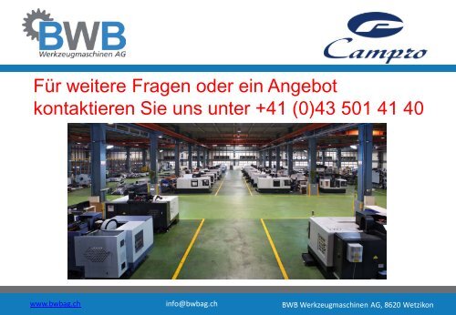 Campro U350-500 Deutsch (PDF) - BWB Werkzeugmaschinen AG