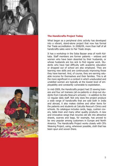 Handicraft Catalogue 2012 - Calcutta Rescue